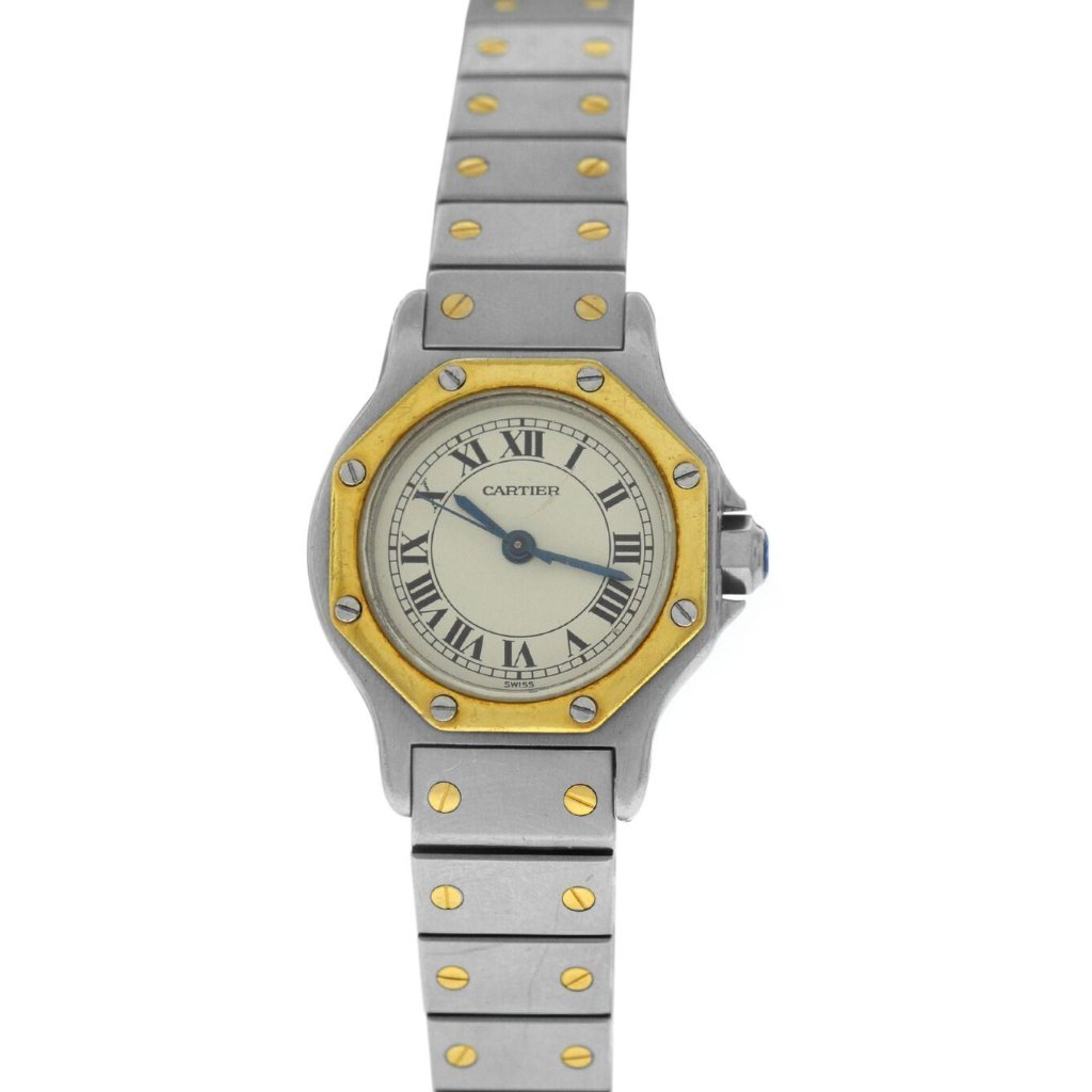Cartier Santos Ladies 18k Gold Automatic Watch